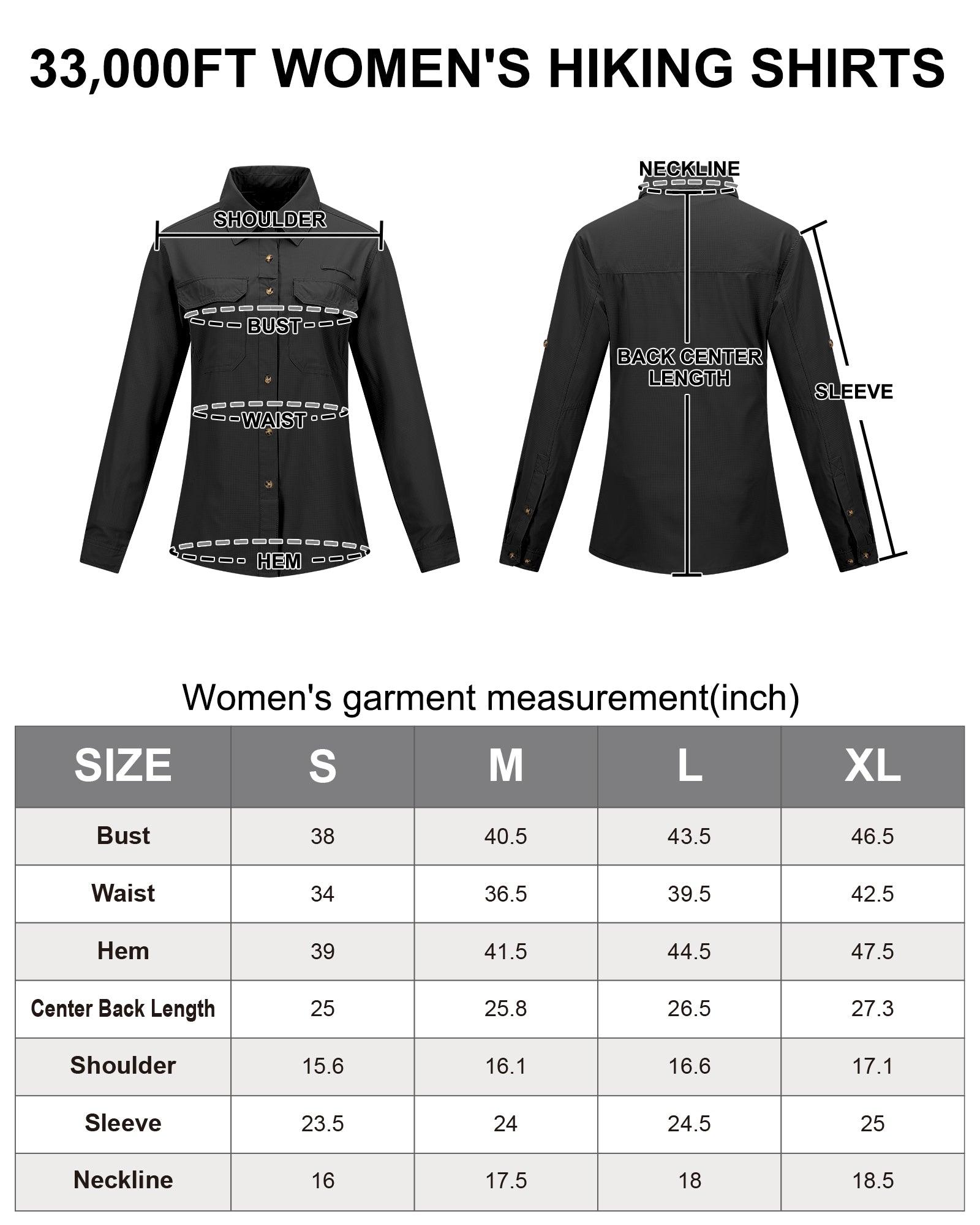 Women's Sun Protection Cooling Long Sleeve Shirt 33,000ft