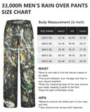 1.10 lbs 5000mm W/P Index 5000 Level Breathable Men's Rain Pants with Reflective Design