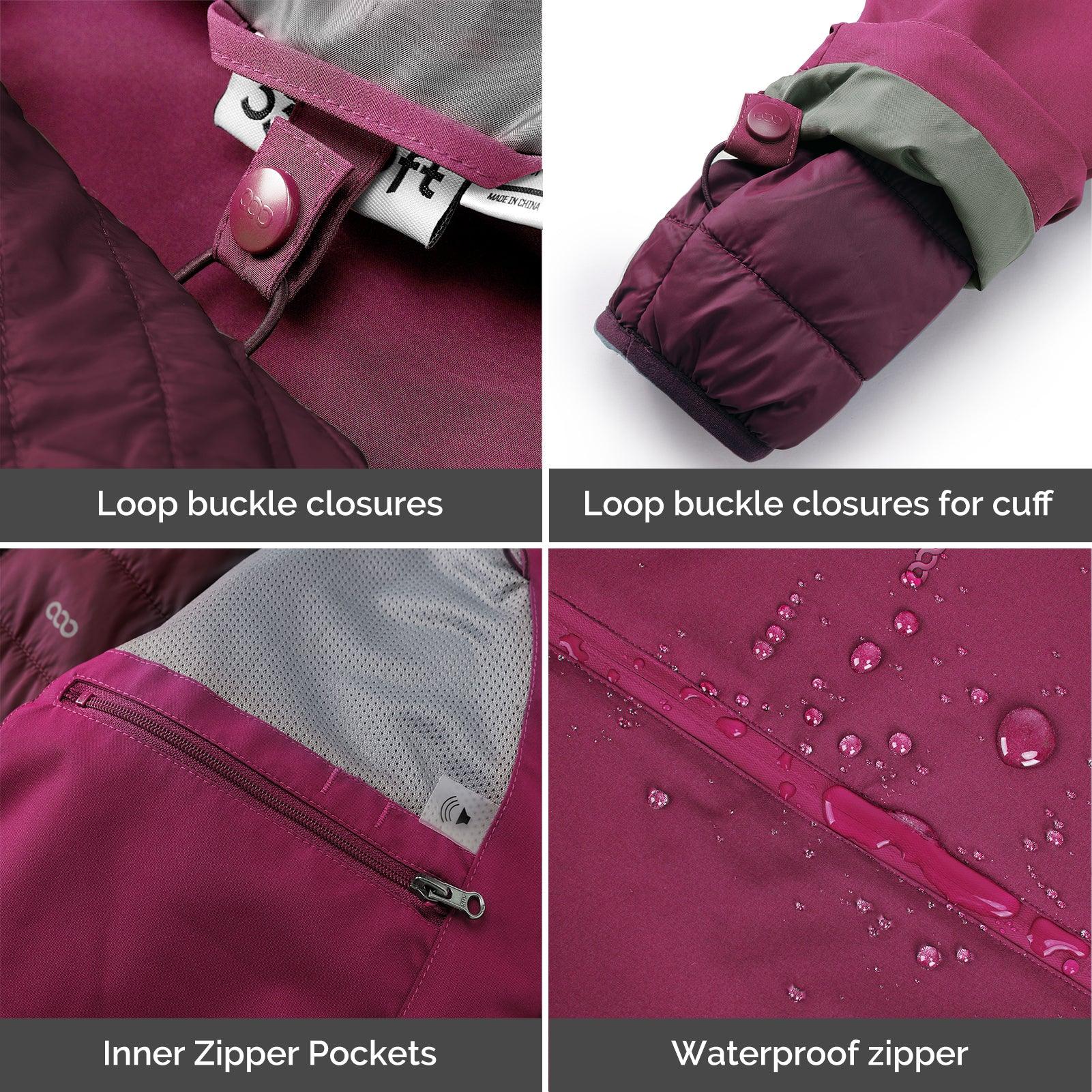 Women's Waterproof 3 in 1 ski Jacket Windproof Winter Snow Coat Ski Snowbaording Jackets Warm Raincoat 33,000ft