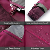 Women's Waterproof 3 in 1 ski Jacket Windproof Winter Snow Coat Ski Snowbaording Jackets Warm Raincoat 33,000ft