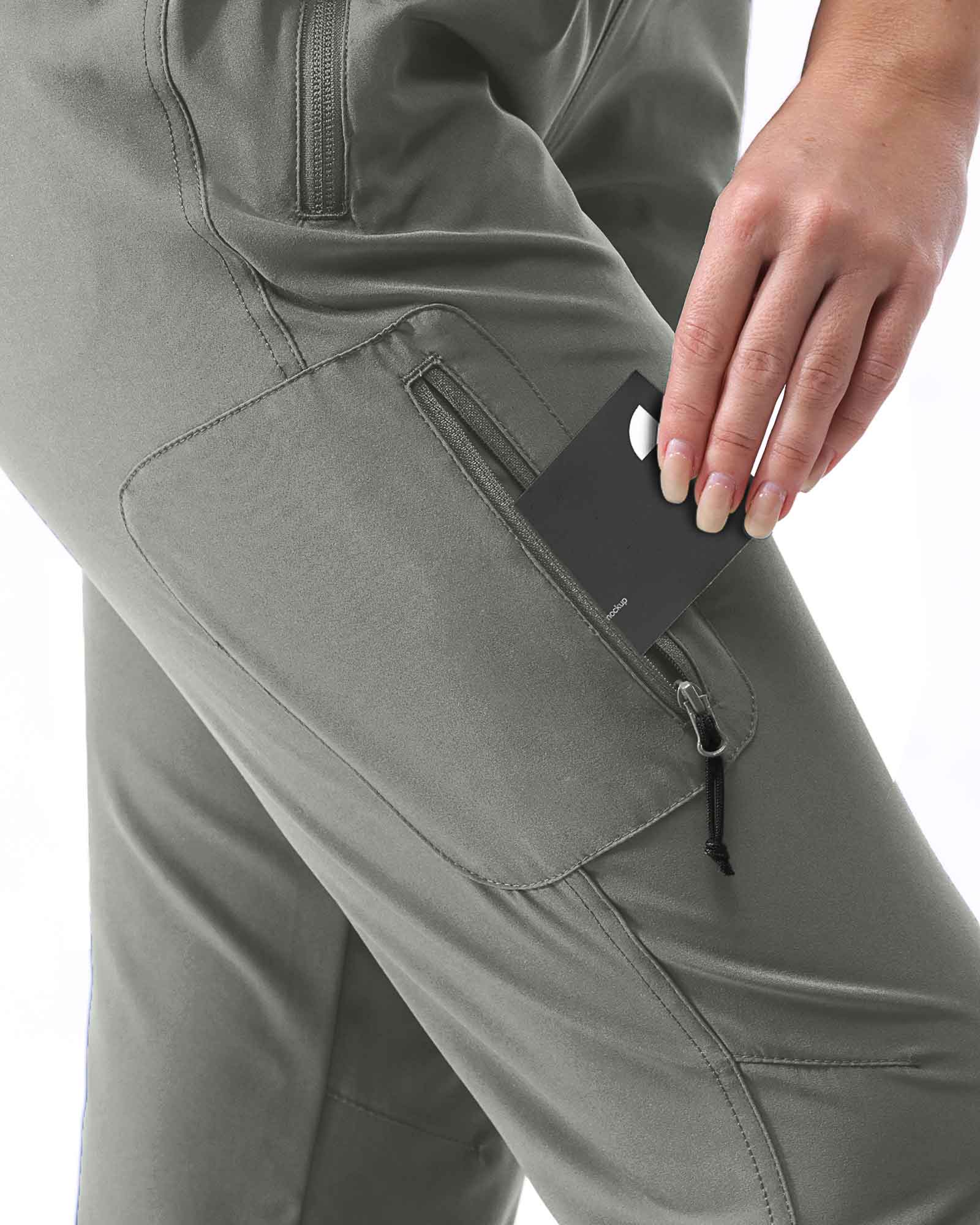 Women's UPF 50+ Elastic Waist 17" Capri Golf Pants with 4 Pockets