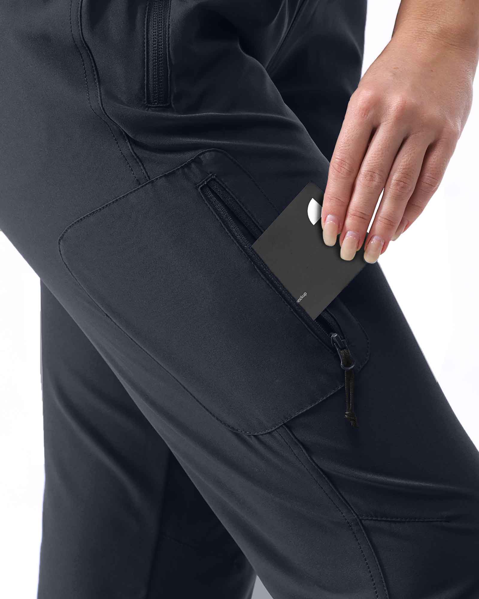 Women's UPF 50+ Elastic Waist 17" Capri Golf Pants with 4 Pockets