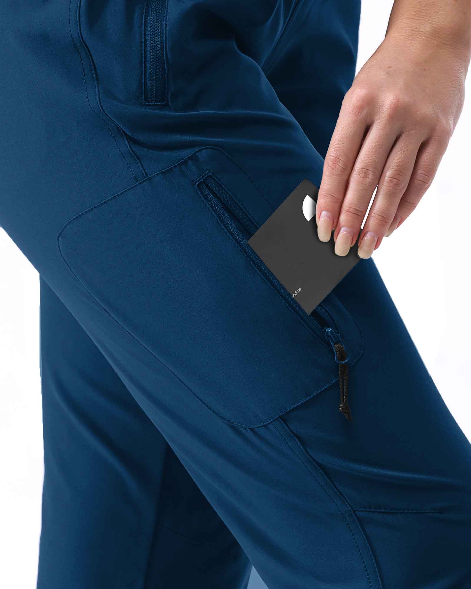 Women's UPF 50+ Elastic Waist 17" Capri Golf Pants with 4 Pockets