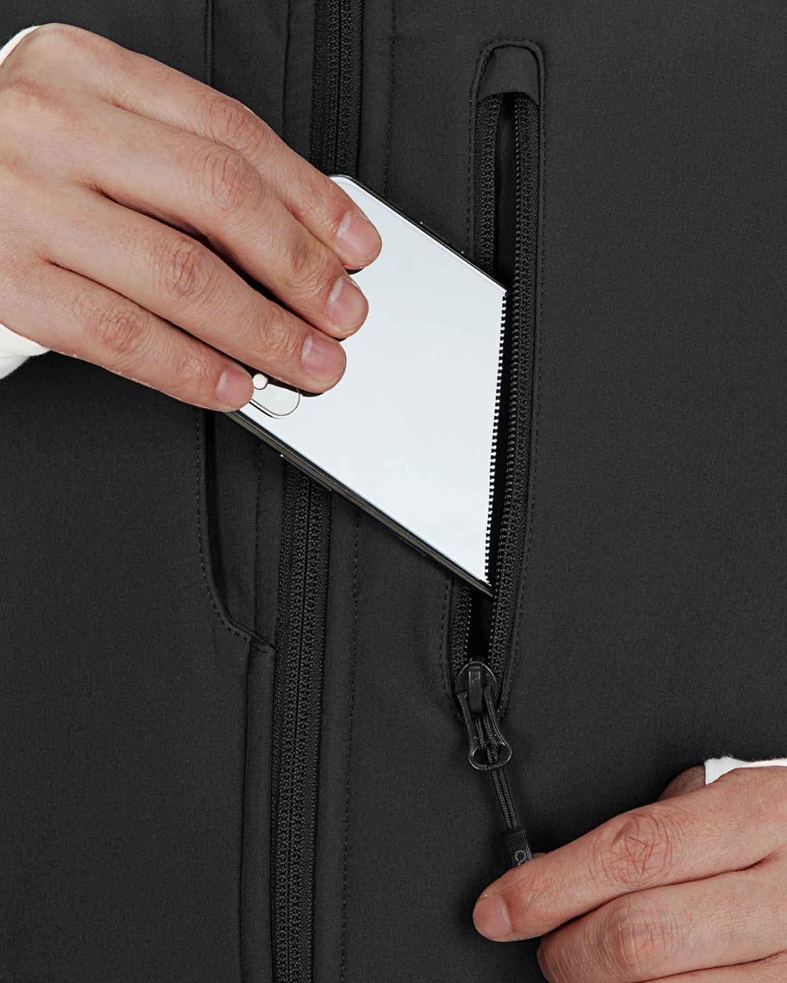 Men's Weatherproof Softshell Hooded Gilet Outerwear Vest with 7 Pockets - 33,000ft