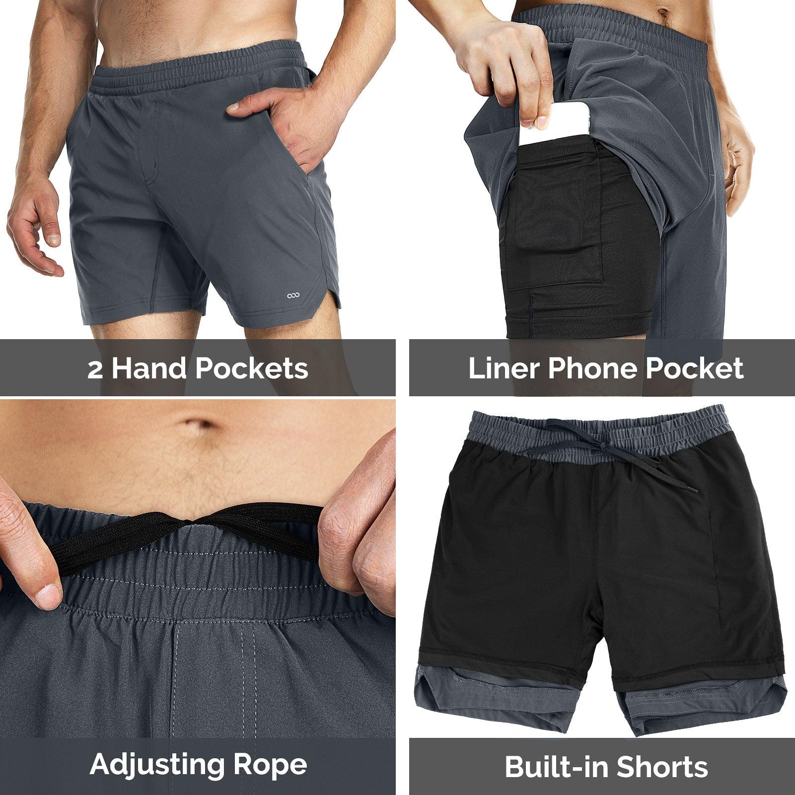 Men's 7" Running Shorts with 3 Pockets 33,000ft
