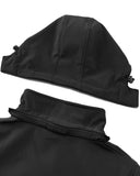 Women's Softshell Long Jacket with Detachable Hood Fleece Lined: 8000mm W/P index 1000 Level Breathable - 33,000ft