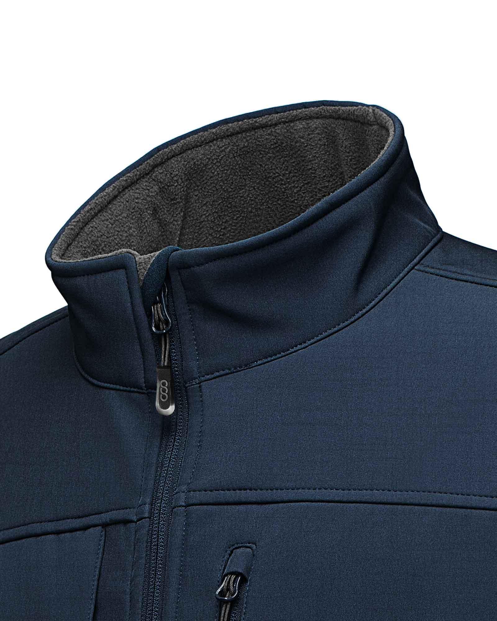 1.2 lbs 8000mm W/P Index Men's Softshell Fleece Lined Vest Outerwear with 7 Pockets - 33,000ft