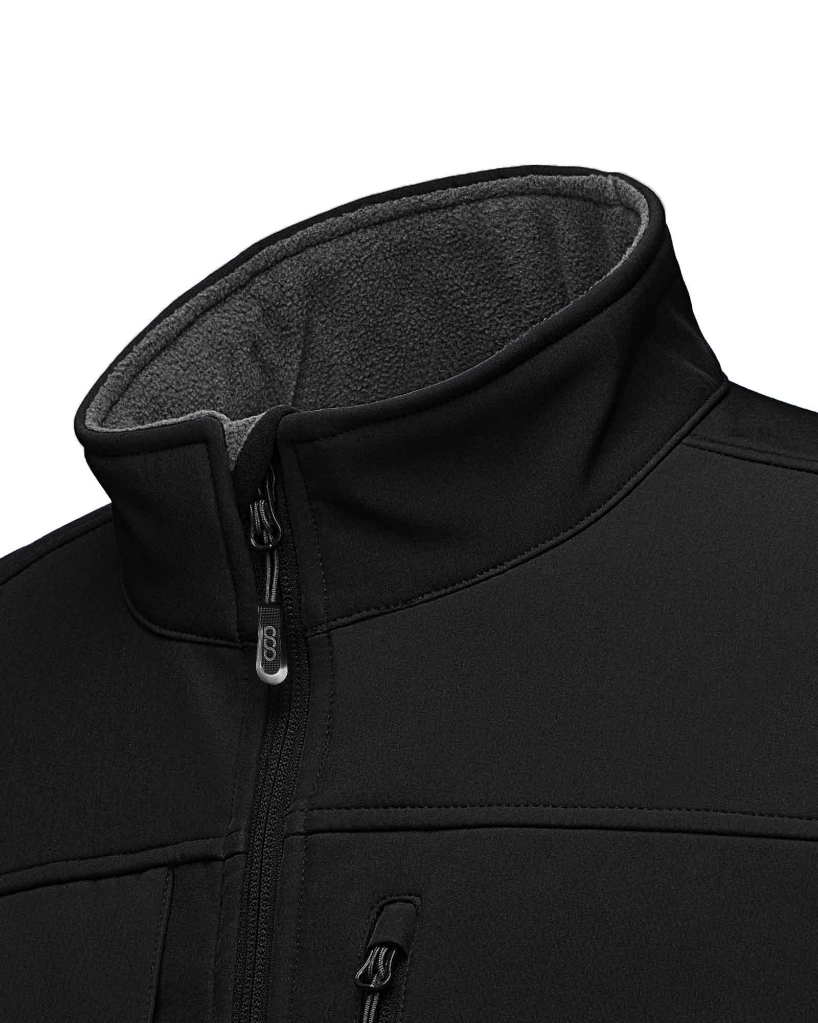 1.2 lbs 8000mm W/P Index Men's Softshell Fleece Lined Vest Outerwear with 7 Pockets - 33,000ft