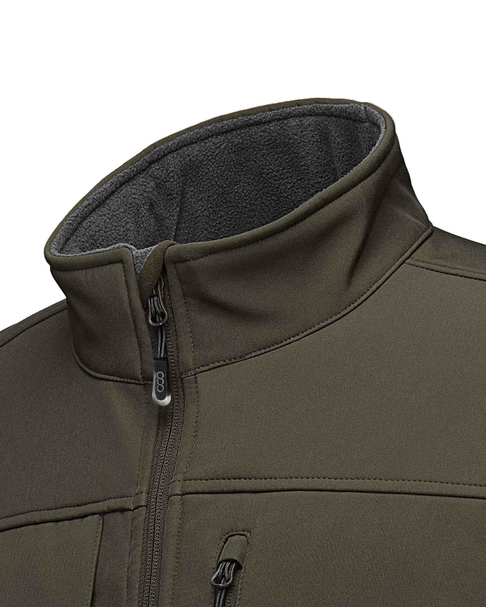 1.2 lbs 8000mm W/P Index Men's Softshell Fleece Lined Vest Outerwear with 7 Pockets - 33,000ft
