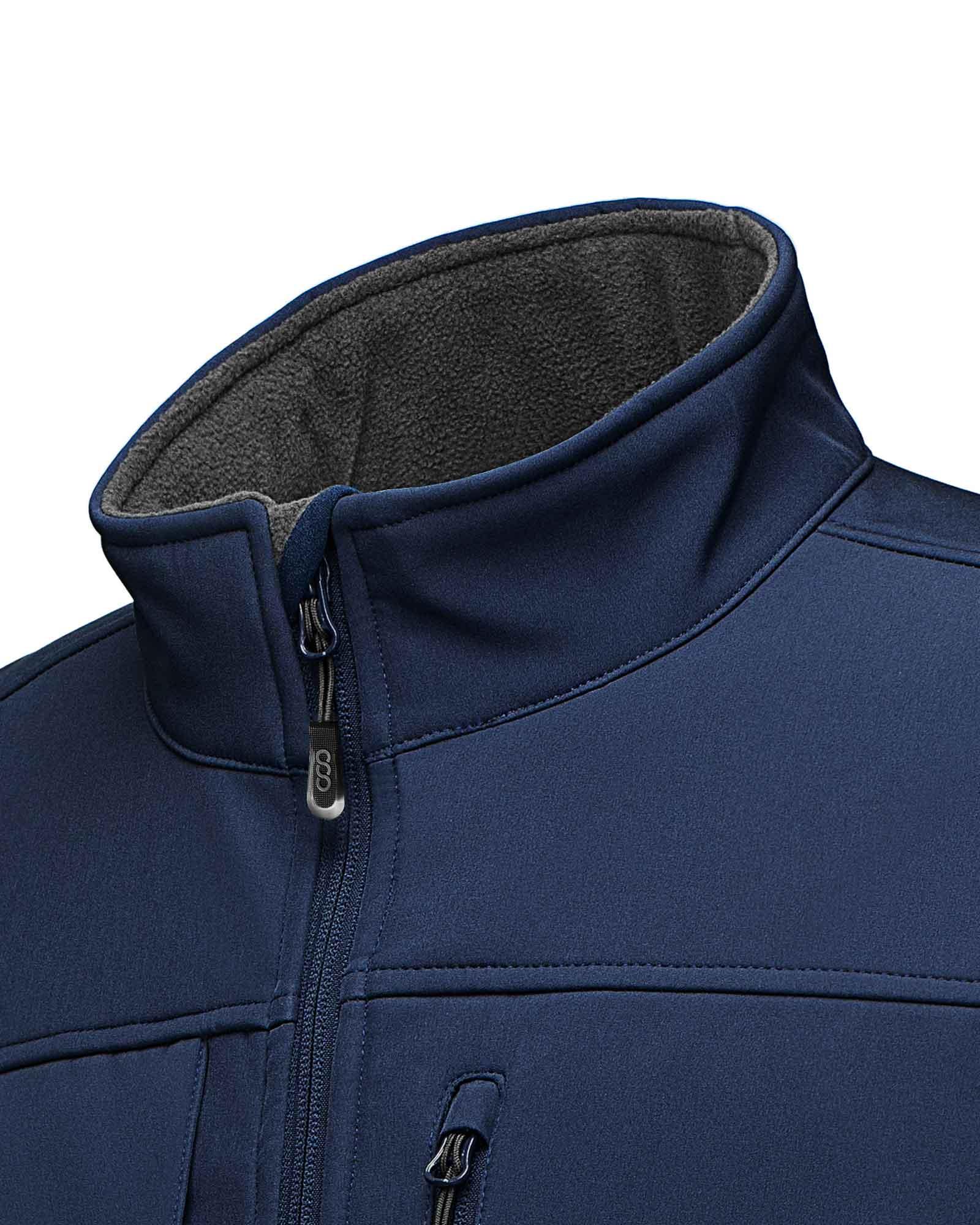1.2 lbs 8000mm W/P Index Men's Softshell Fleece Lined Vest Outerwear with 7 Pockets - 33,000ft