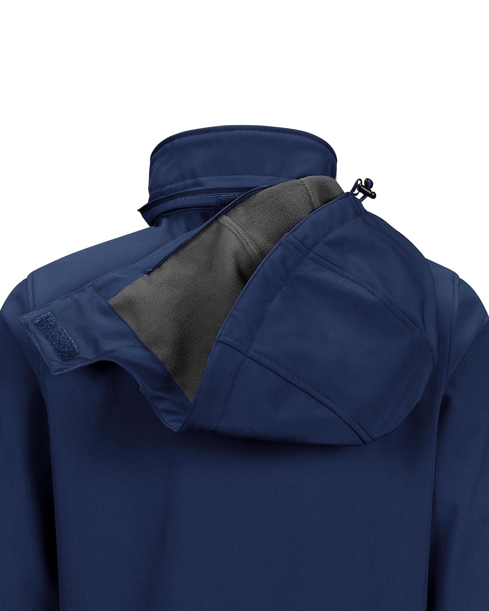 Men's Softshell Jacket with Hood Fleece Lined Windbreaker Lightweight Waterproof Jackets for Hiking - 33,000ft