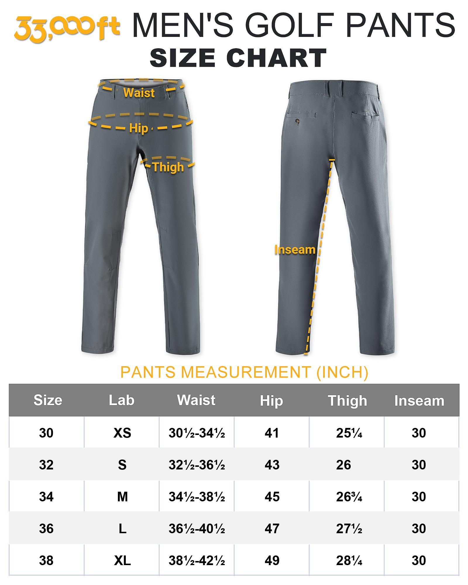 Men's Golf Pants with 5 Pockets 33,000ft