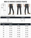 Men's Water Resistant Hiking Cargo Pants with 6 Pockets