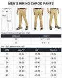 Men's Water Resistant Hiking Cargo Pants with 6 Pockets