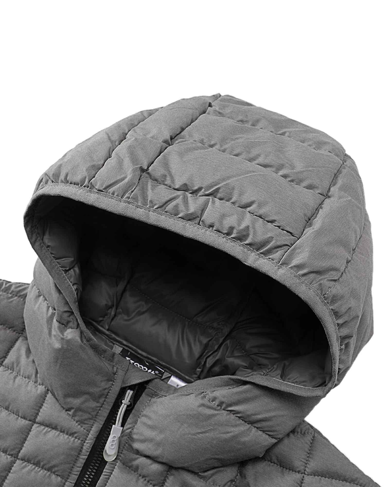Men's Packable Thermoliter™ 3000 mm W/P Index Puffer Jacket with 5 Pockets -Attached elastic hood - 33,000ft