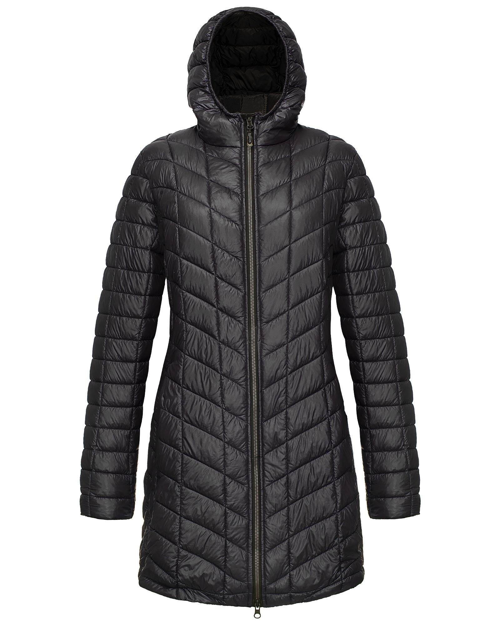 Women's-Thermolite-Long-Hooded-Puffer-Jacket-Parka,-Ultra-Lightweight-Quilted-Thin-Warm-Puffy-Insulated-Winter-Coat-Open-zipper