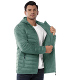 Men's 1.28lb Packable Insulated Jacket with Hood and 3 Pockets - 33,000ft