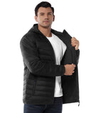 Men's 1.28lb Packable Insulated Jacket with Hood and 3 Pockets - 33,000ft