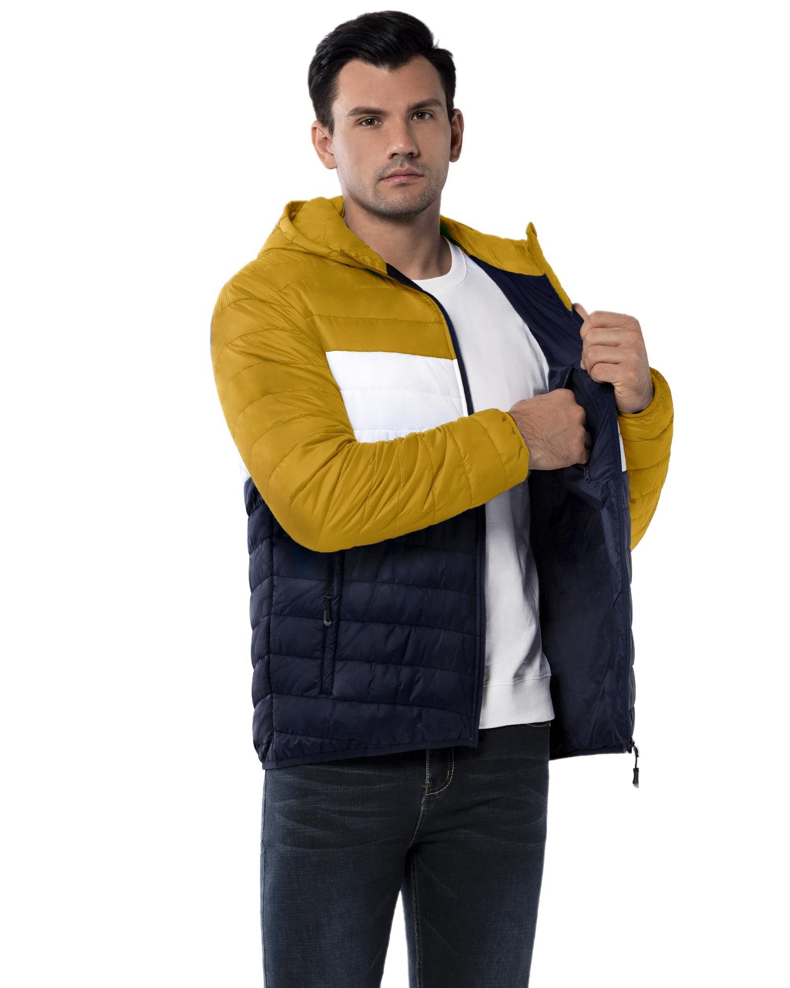 Men's Packable Puffer Jacket with Hood and 3 Pockets - 33,000ft