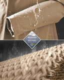 Women's Softshell Long Jacket with Hood Fleece Lined: 8000mm W/P index 1000 Level Breathable - 33,000ft