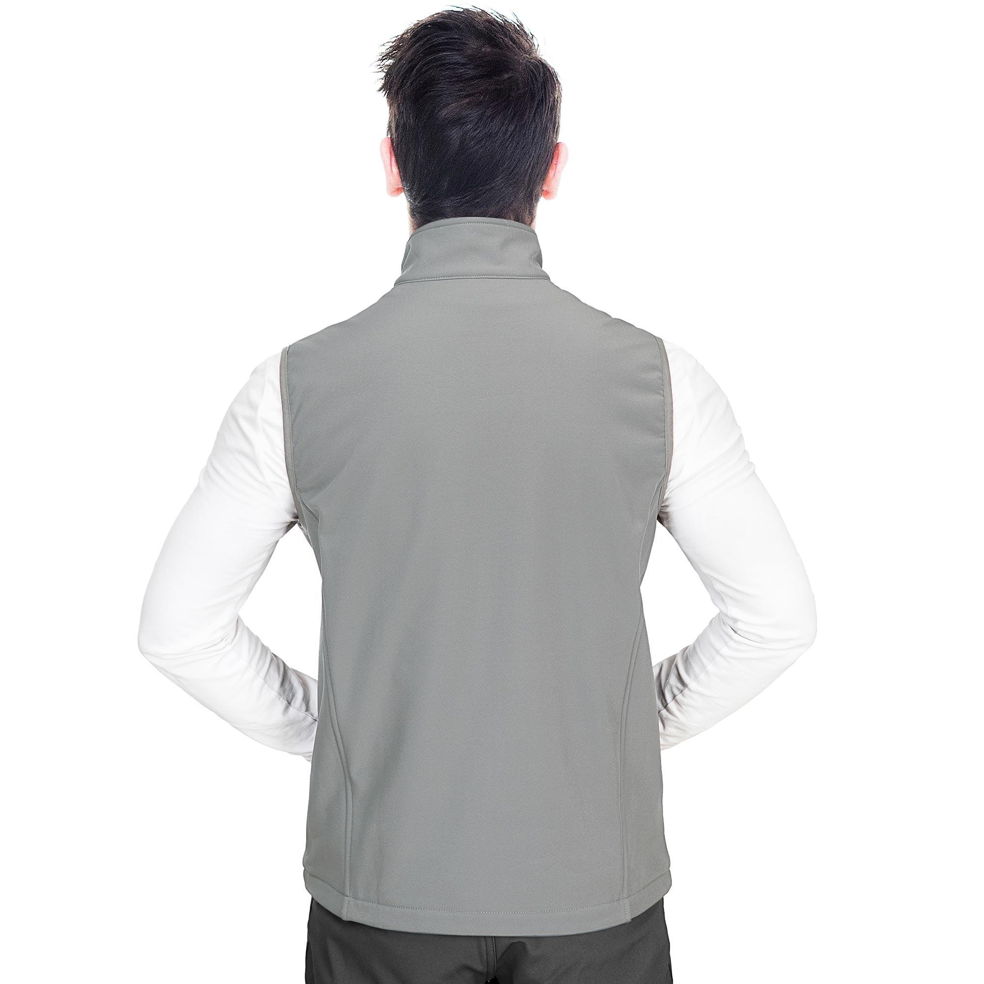 1.2 lbs 8000mm W/P Index Men's Softshell Fleece Lined Vest Outerwear with 7 Pockets - 33,000ft