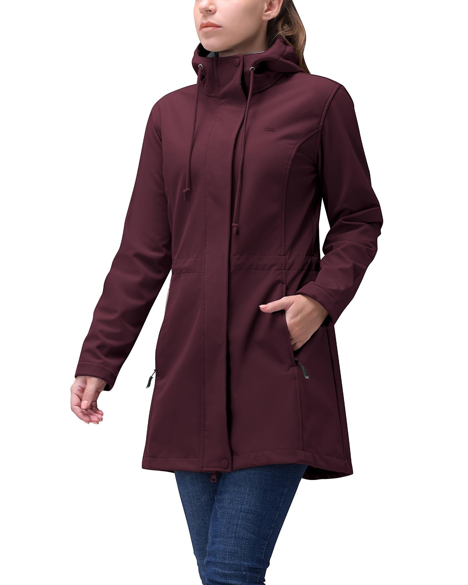 Long soft shell jacket women's best sale