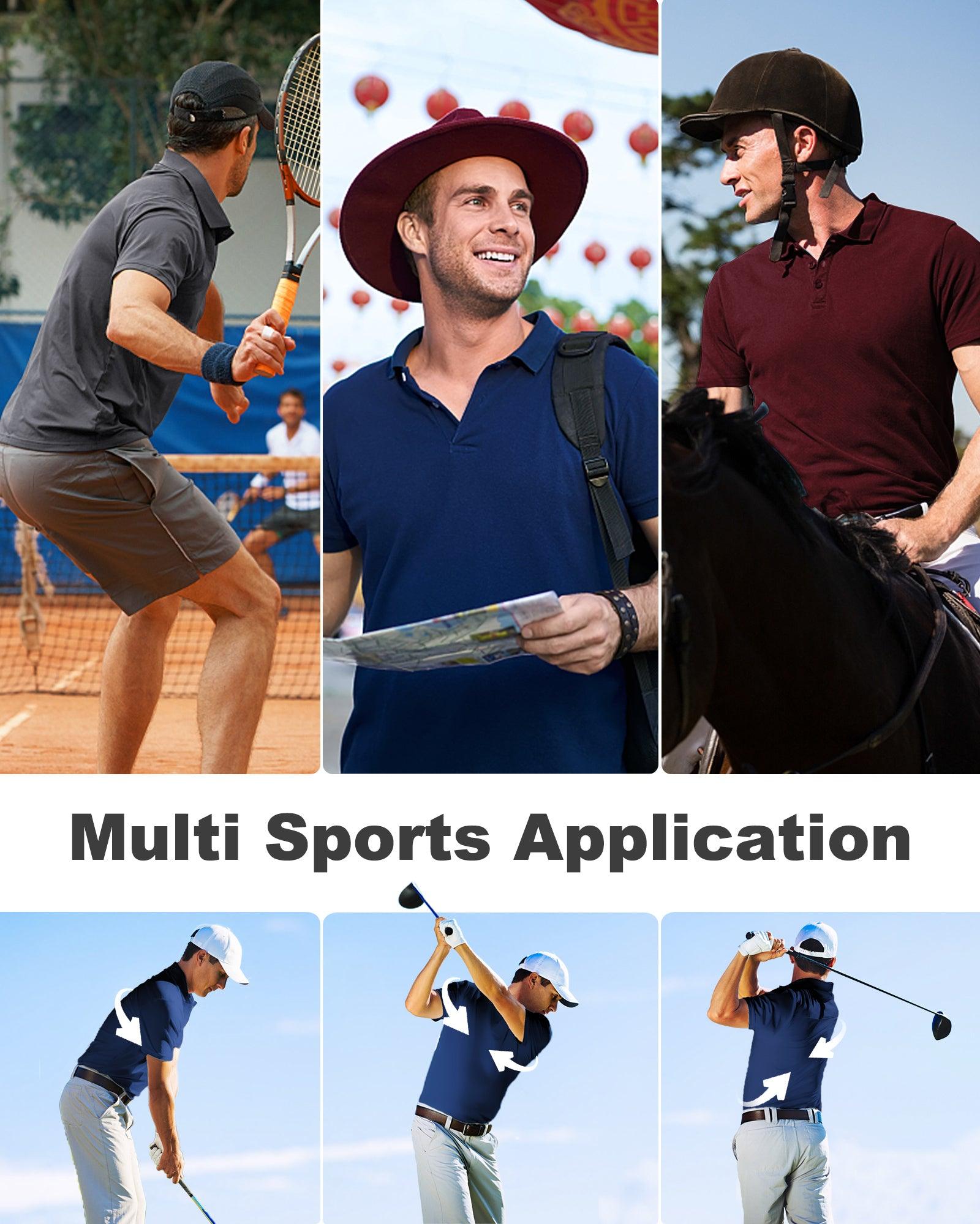Men's Golf Polo Short Sleeve Collared T-Shirt 33,000ft