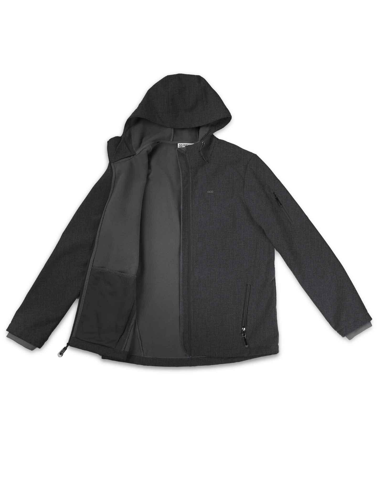 Men's Softshell Jacket Fleece Lined, Water Resistant Winter Warm Shell Jacket Coat Lightweight Outdoor Hiking - 33,000ft