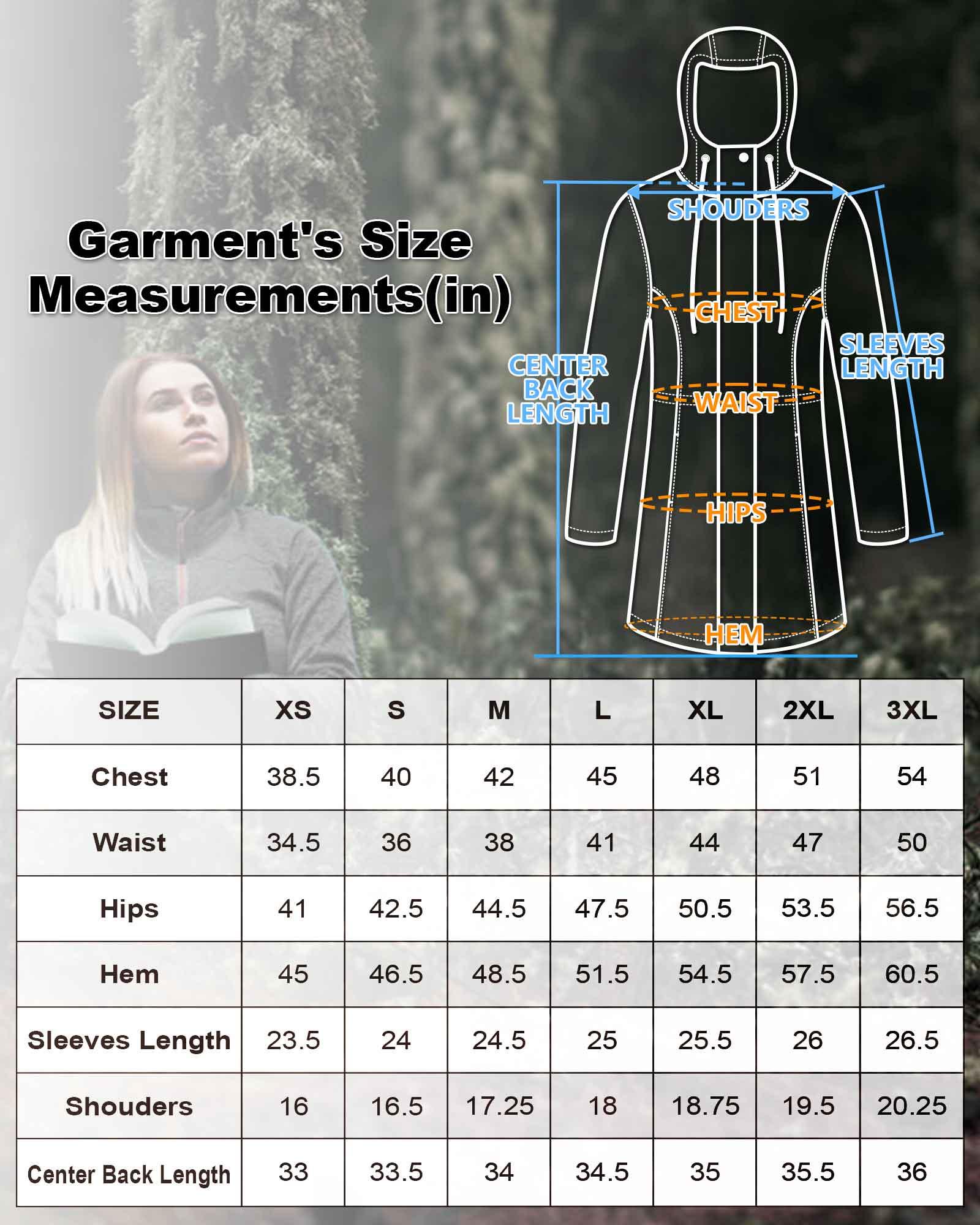 Women's Softshell Long Jacket with Hood Fleece Lined: 8000mm W/P index 1000 Level Breathable - 33,000ft