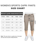 Women's UPF 50+ Button-Waist 17" Capri Golf Pants with 4 Pockets