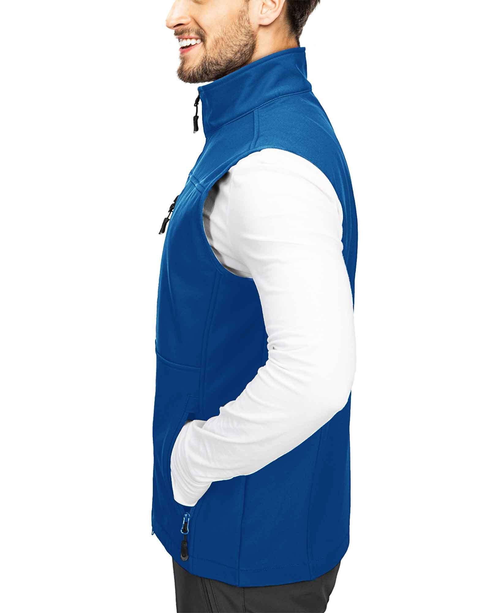 1.2 lbs 8000mm W/P Index Men's Softshell Fleece Lined Vest Outerwear with 7 Pockets - 33,000ft