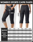 Women's UPF 50+ Elastic Waist 17" Capri Golf Pants with 4 Pockets