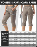 Women's UPF 50+ Elastic Waist 17" Capri Golf Pants with 4 Pockets