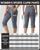 Women's UPF 50+ Elastic Waist 17" Capri Golf Pants with 4 Pockets