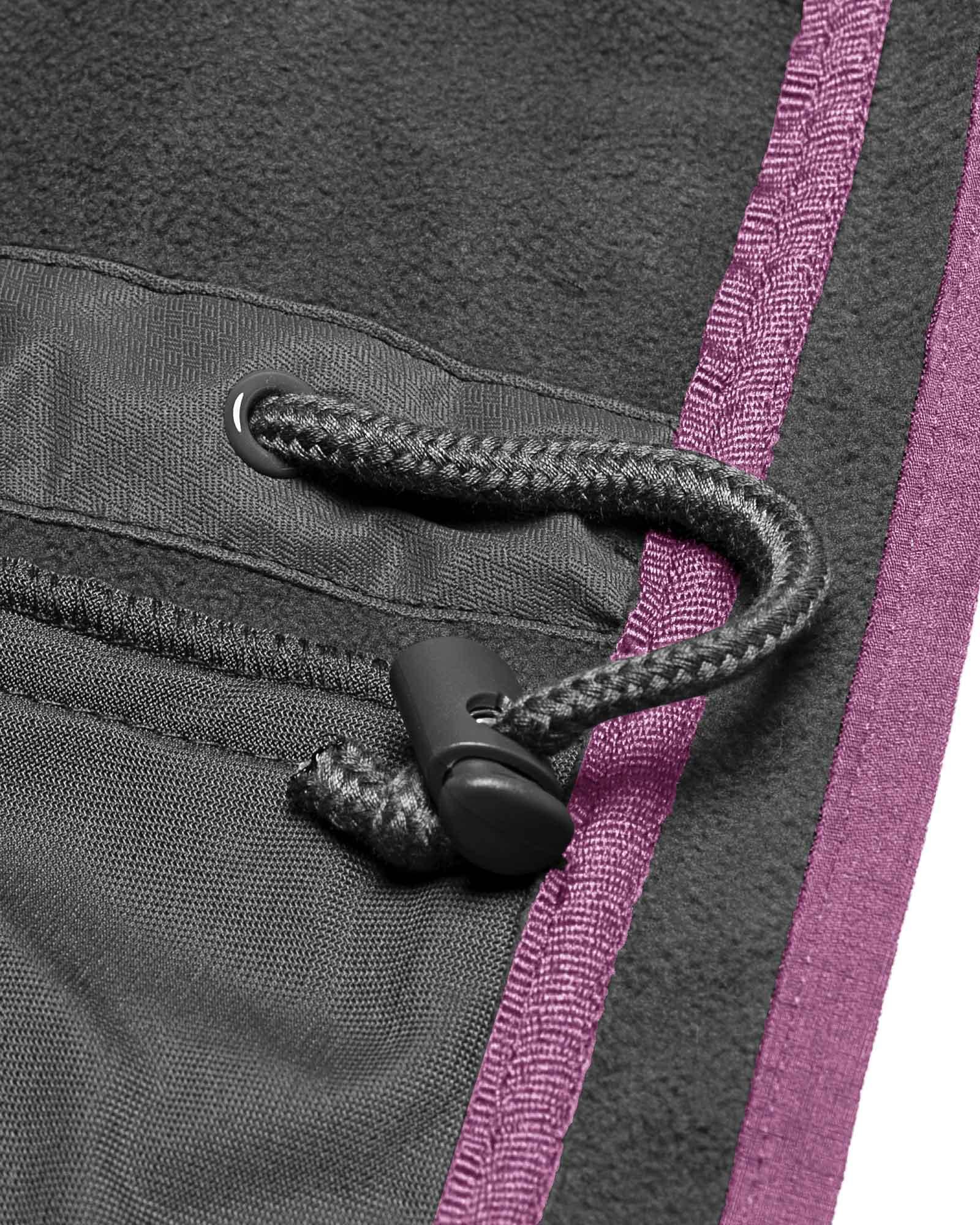 Women's Softshell Long Jacket with Hood Fleece Lined: 8000mm W/P index 1000 Level Breathable - 33,000ft