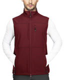 1.2 lbs 8000mm W/P Index Men's Softshell Fleece Lined Vest Outerwear with 7 Pockets - 33,000ft