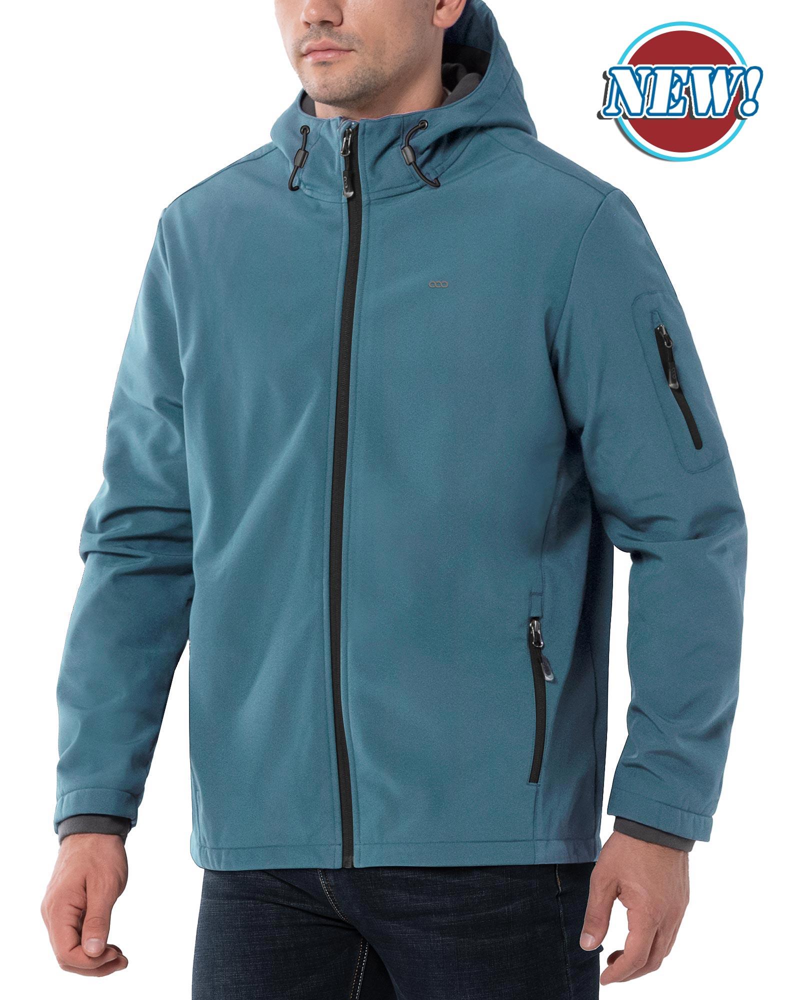 Men's Softshell Jacket Fleece Lined, Water Resistant Winter Warm Shell –  33,000ft