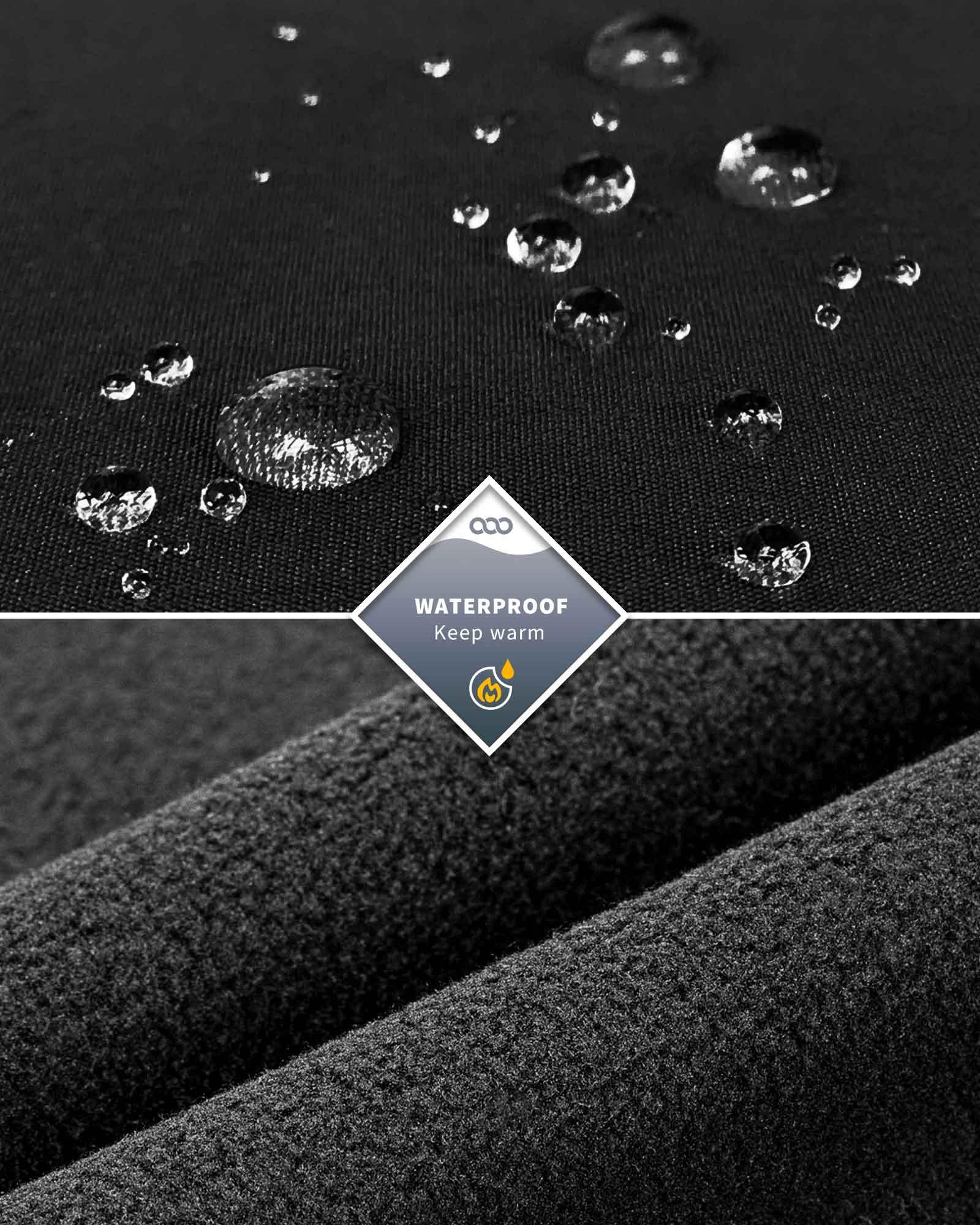 1.2 lbs 8000mm W/P Index Men's Softshell Fleece Lined Vest Outerwear with 7 Pockets - 33,000ft