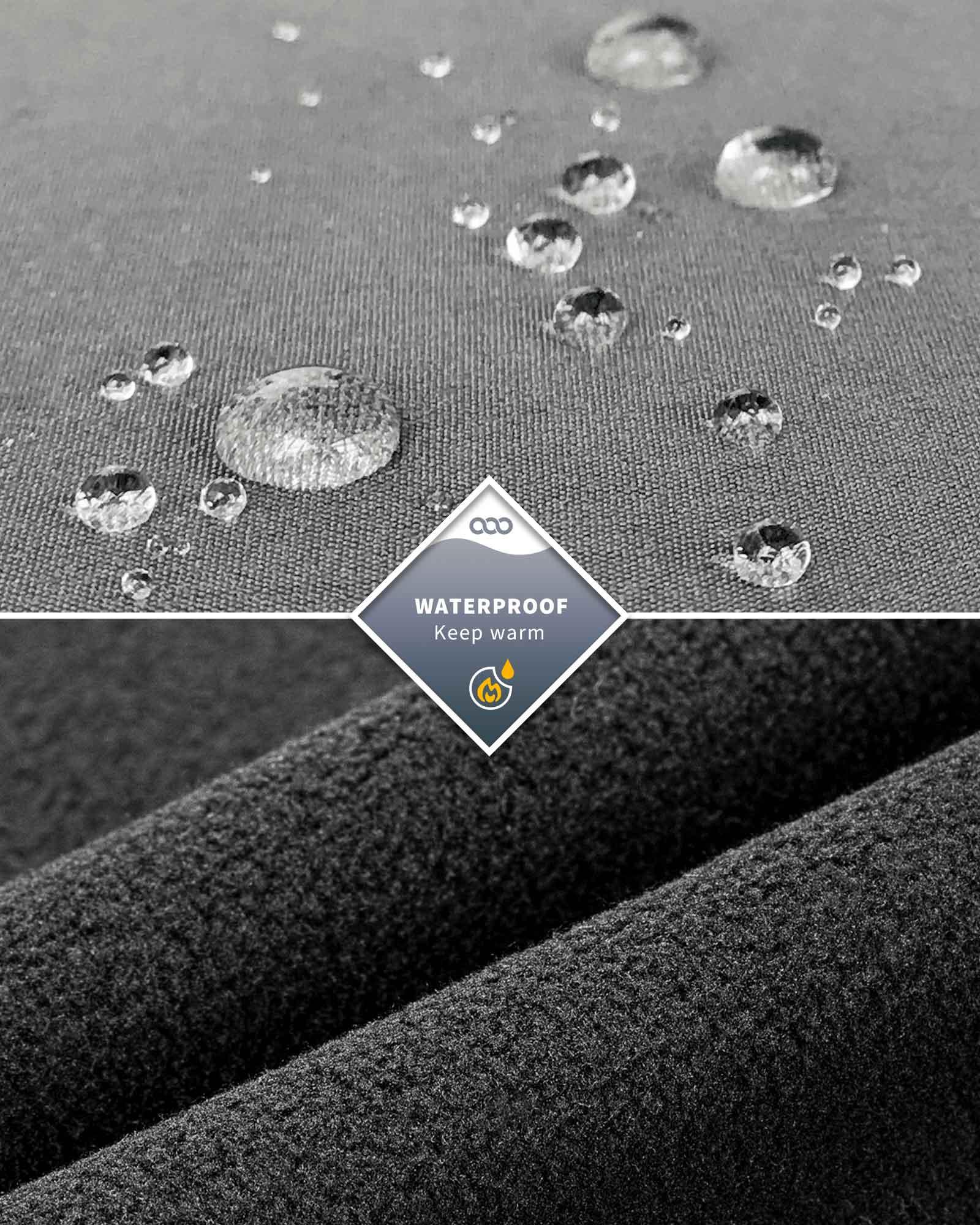 1.2 lbs 8000mm W/P Index Men's Softshell Fleece Lined Vest Outerwear with 7 Pockets - 33,000ft