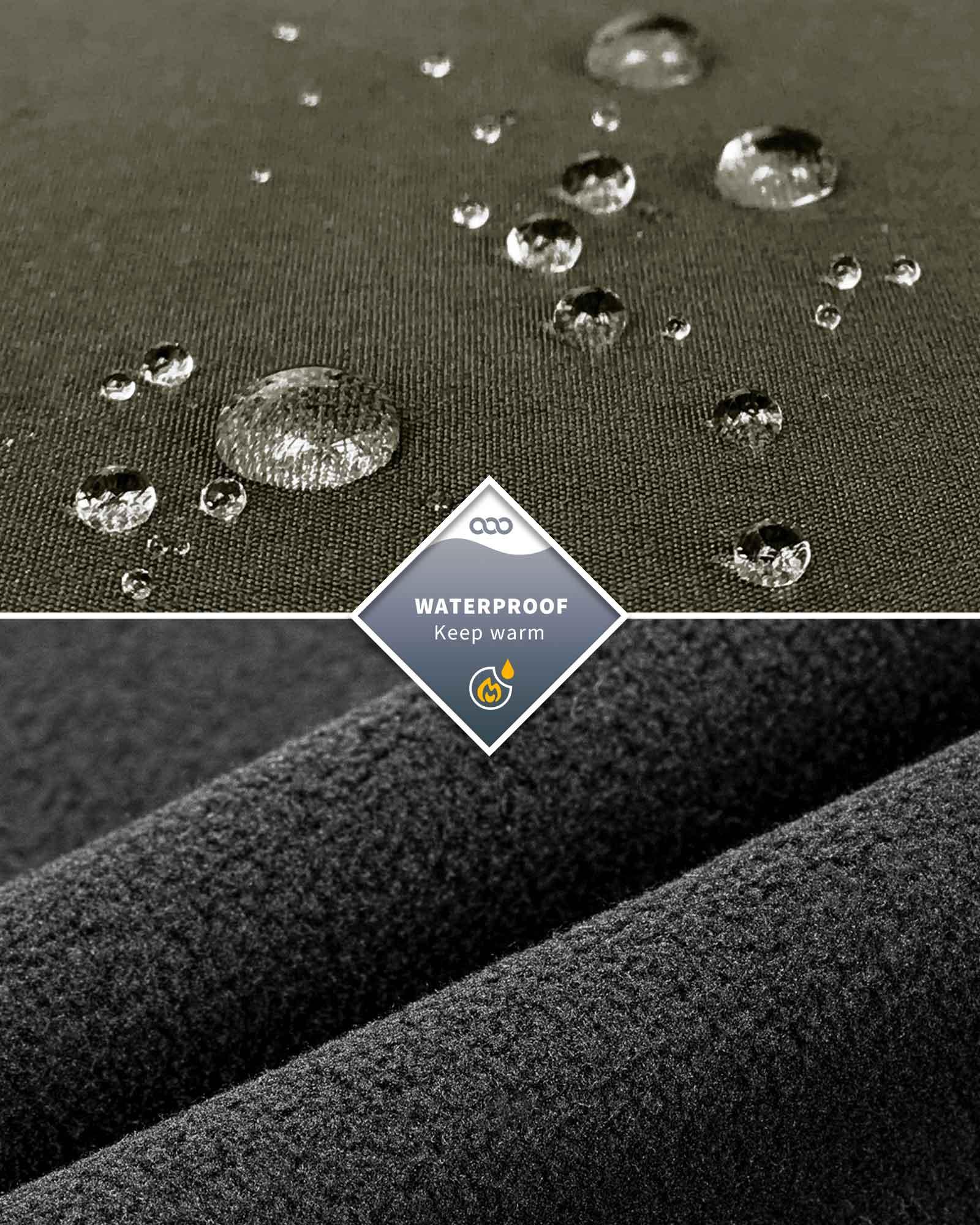 1.2 lbs 8000mm W/P Index Men's Softshell Fleece Lined Vest Outerwear with 7 Pockets - 33,000ft