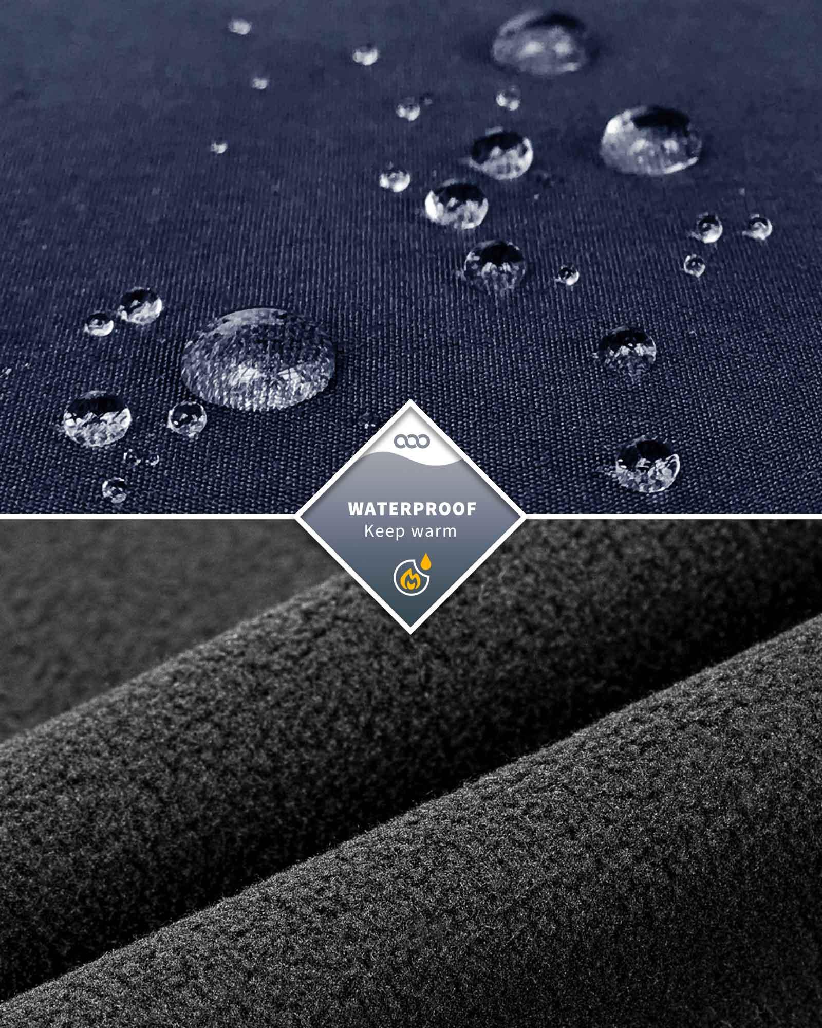 1.2 lbs 8000mm W/P Index Men's Softshell Fleece Lined Vest Outerwear with 7 Pockets - 33,000ft