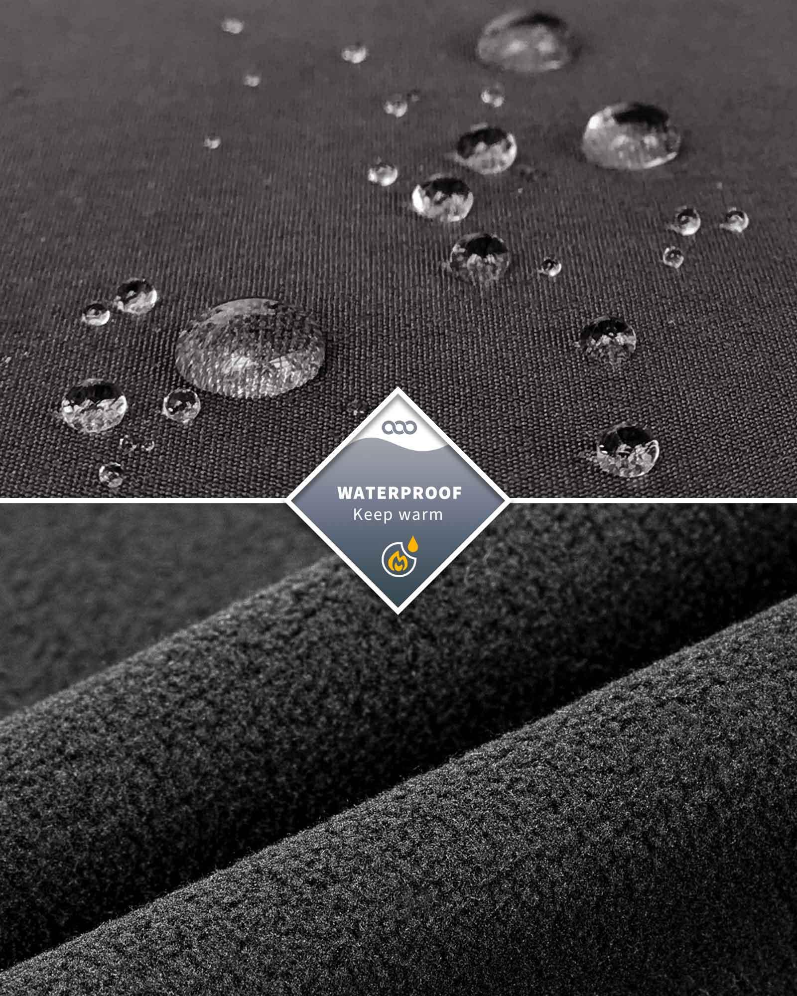 1.2 lbs 8000mm W/P Index Men's Softshell Fleece Lined Vest Outerwear with 7 Pockets - 33,000ft