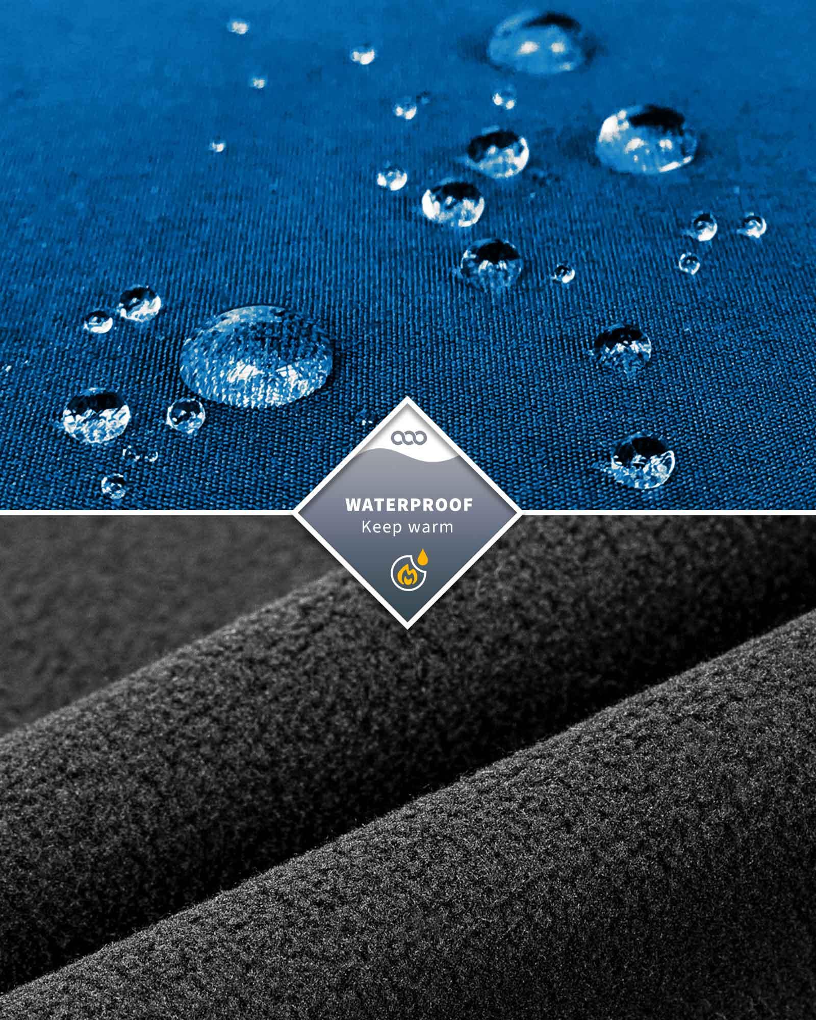 1.2 lbs 8000mm W/P Index Men's Softshell Fleece Lined Vest Outerwear with 7 Pockets - 33,000ft