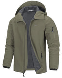 Men's Softshell Jacket Fleece Lined, Water Resistant Winter Warm Shell Jacket Coat Lightweight Outdoor Hiking