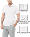 Men's UPF50+ Golf Polo Short Sleeve Collared Quick Dry T-Shirt