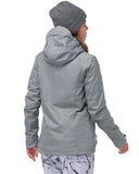 Women’s 3 in 1 Hooded Waterproof Coat Winter Ski Hiking Rain Jacket Softshell Fleece Lined Raincoat Windbreaker