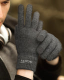 33,000ft Winter Gloves for Men - Upgraded Touch Screen Cold Weather Thermal Warm Knit Glove for Running