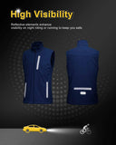 0.88lbs 10000mm Waterproof 10000 Level Breathable Men's Windproof Vest Outerwear with 6 Pockets Reoflective Design