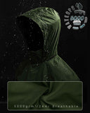 1.39 lbs 5000mm W/P Index 3000 Level Breathable Men's Packable Rain Suit with 5 Pockets and Reflective Design