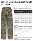1.10 lbs 5000mm W/P Index 5000 Level Breathable Men's Rain Pants with Reflective Design